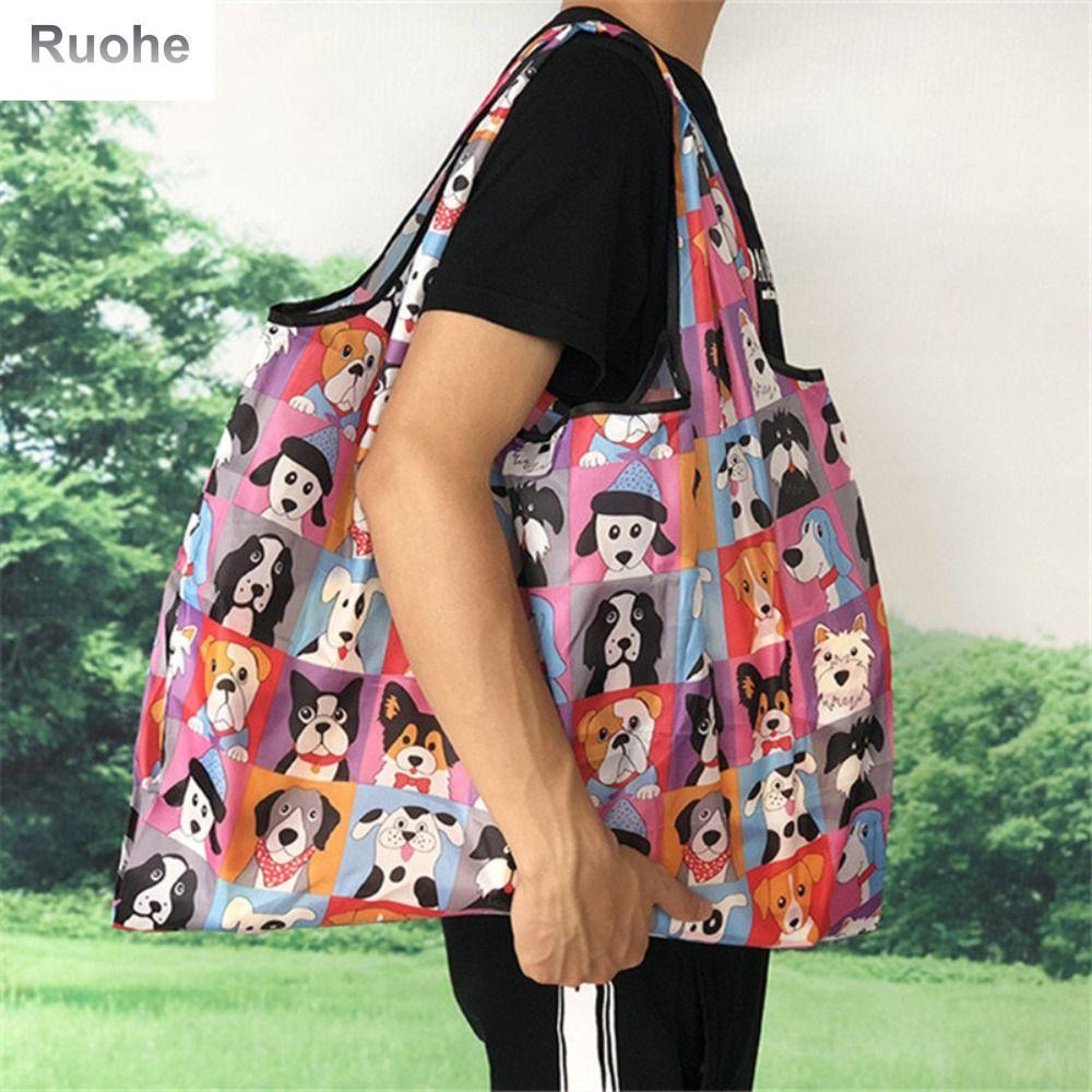 RUOHE Large-Capacity Shopping Bag Polyester Heavy