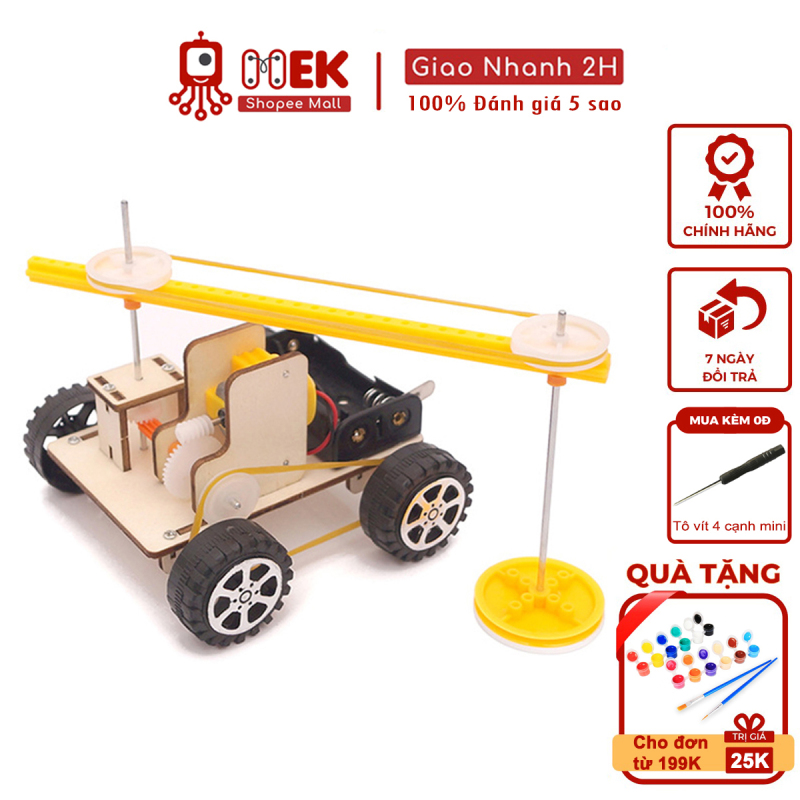 Đồ chơi trẻ em MEKVN bộ lắp ráp mô hình robot lau nhà tự động J-50 bằng gỗ phát triển trí tuệ sáng tạo thông minh thí nghiệm khoa học kĩ thuật theo phương pháp giáo dục STEM cho bé trai bé gái tự làm thủ công
