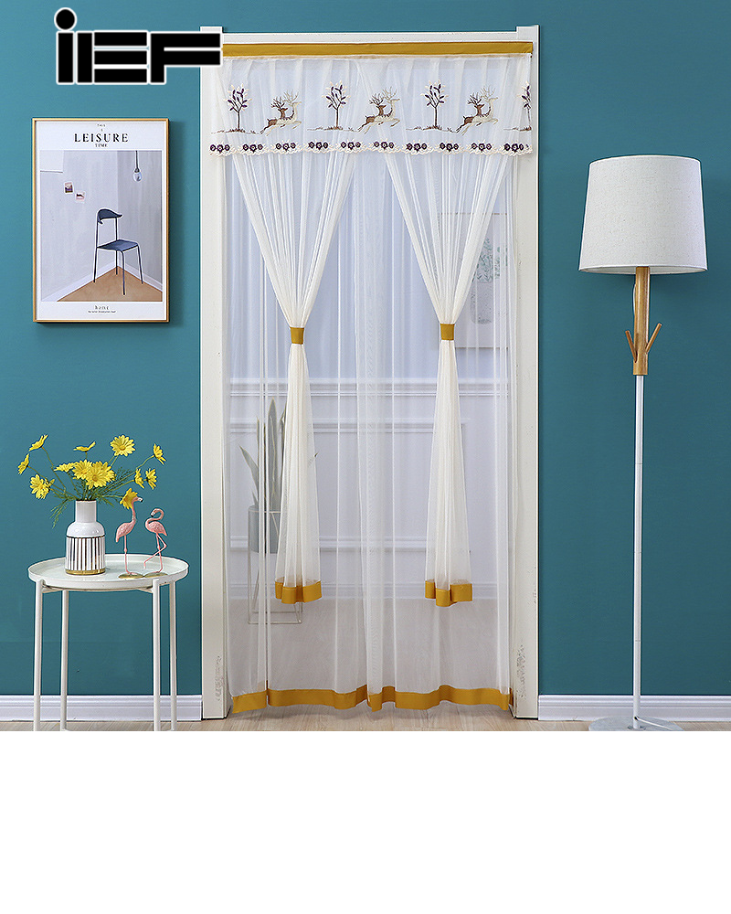 IEF Door Curtain-Double Yarn Lace Gray-90-200cm Giá 110,580 Đồng*Miễn phí vận chuyển