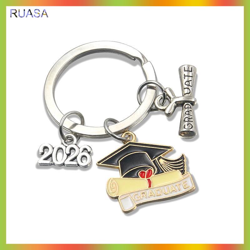 RUASA Lớp học của 2026 tốt nghiệp cap Gown Keychain kim loại sinh viên lưu niệm quà tặng cho buổi lễ và các sự kiện trường học - 7