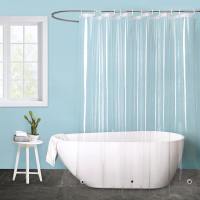 ZGNAY MALL With Hooks Weighted  Clear Shower Curtain Waterproof Metal Grommet Transparent Bathroom Curtain Liner Durable Plastic Bathtub Partition Curtain Restroom