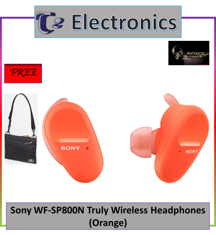 Sony WF-SP800N Truly Wireless Noise Cancelling Headphones for Sports (FREE BAG) - T2 electronics) Singapore