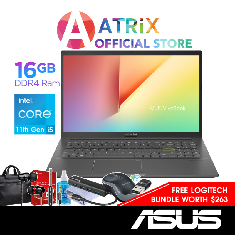 【Same Day Delivery】New ASUS Vivobook 15 K513 | 15.6” FHD Slim IPS | Intel Core i5-1135G7 | 16GB DDR4 | 512GB SSD | Intel Iris Xe Graphics | 2Y ASUS Warranty