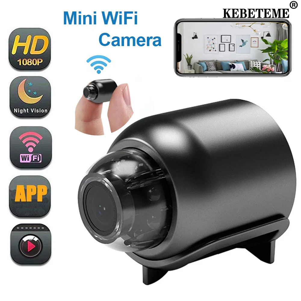 KEBETEME HD 1080P WiFi Camera Indoor Home Security Night Vision Mini Camera ราคา 223 บาท*ส่งฟรี