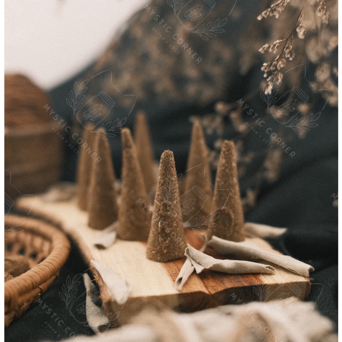 Nụ Thảo Mộc White Sage White Sage Incense Cones, nụ trầm thanh tẩy nhà cửa