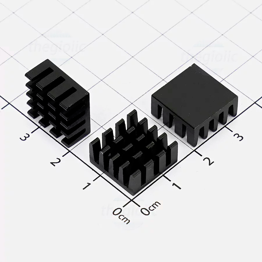 [5 Cái]- Nhôm Tản Nhiệt 14x14x7 Màu Đen