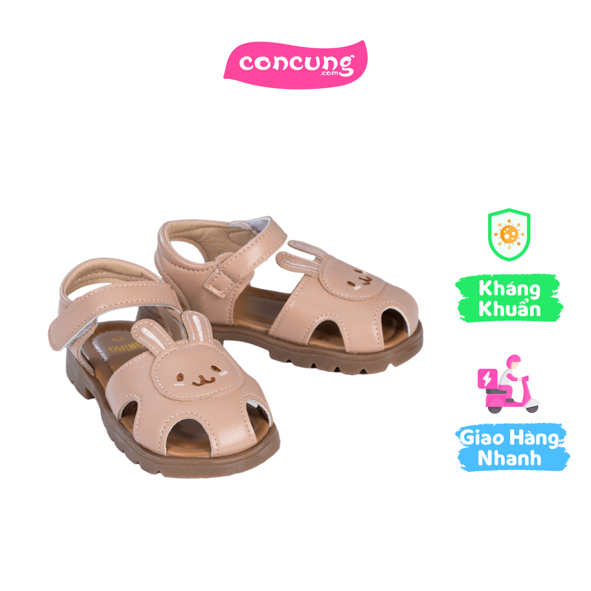 Sandal bé gái Animo A2410_MN032 (17,Hồng)