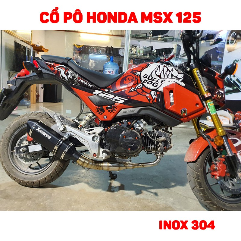 Cổ pô Honda MSX 125 inox 304