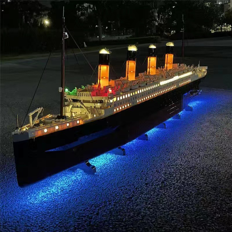 Tương thích với LEGO 10294 Titanic Led điều khiển từ xa chiếu sáng dành cho người lớn độ khó cao khối xây dựng đồ chơi mô hình