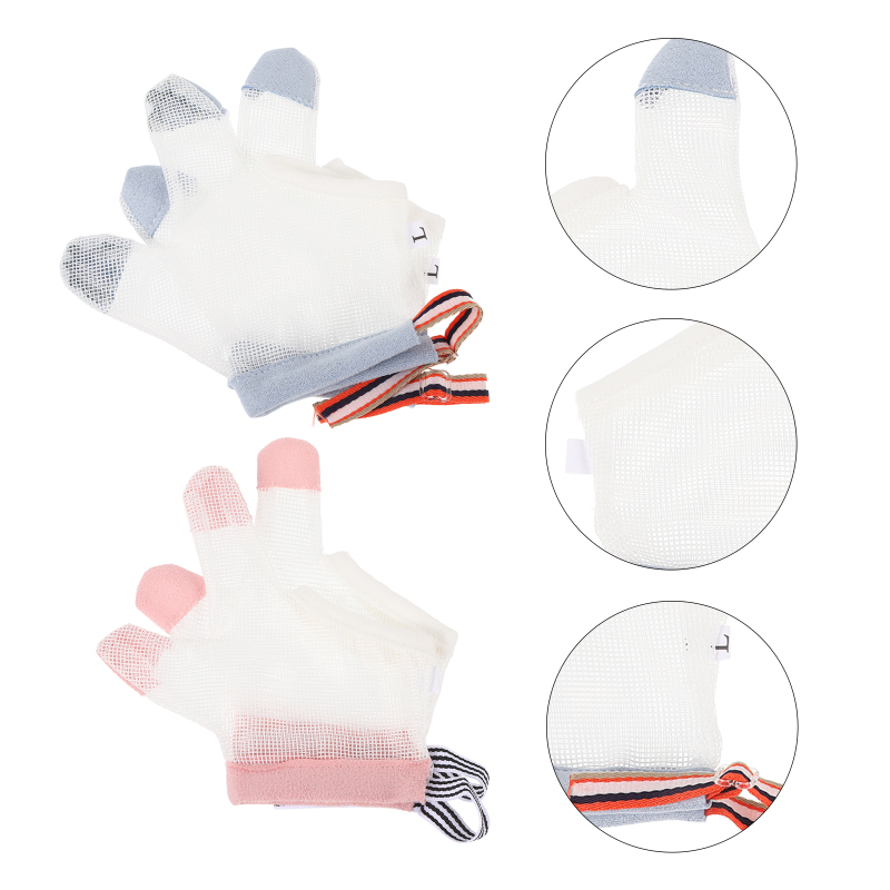 MOVTOTOP 2 Đôi Găng Tay Bảo Vệ Trẻ Em Dụng Cụ Chỉnh Lưu Tay Ăn Bé (Các Loại Màu)