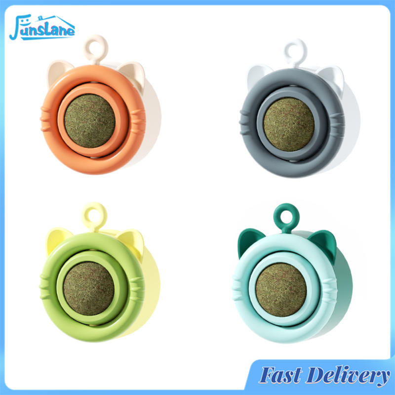 FunsLane Cat Catnip Balls Rotatable Catnip Snack Wall Mouted Toys Teeth Cleaning Interactive Toys For Indoor Cats Pet Supplies ราคา 43 บาท*ส่งฟรี