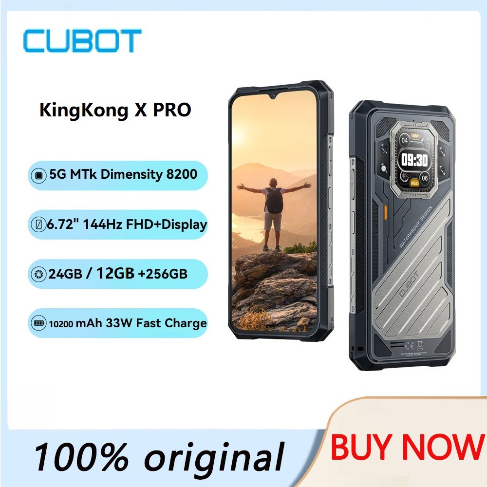 【Official shop】CUBOT KINGKONG X PRO Rugged Smartphone 10200mAh 24GB+256GB Mobile Phone Android 14 100MP 6.72Inch Screen 144Hz 5G Cellphone NFC ราคา 10,900 บาท*ส่งฟรี