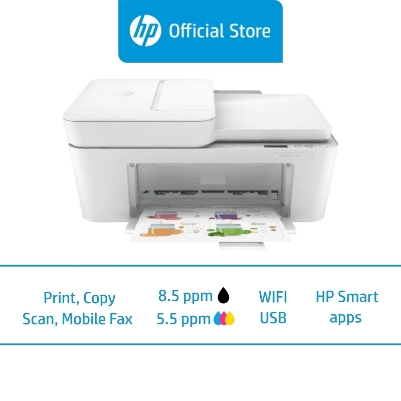 HP DeskJet Plus 4120 All-in-One Wireless Color Inkjet Printer / Print, Copy, Scan / ADF / One Year Warranty (Hp printer) Singapore