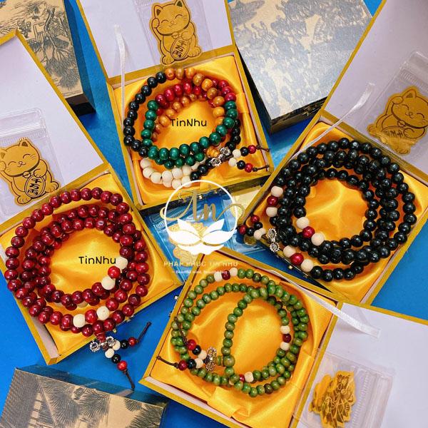 Vòng chuỗi 108 hạt đã được za chùy - vòng tay đá - vòng gỗ đeo tay tín như mang lại năng lượng bình an