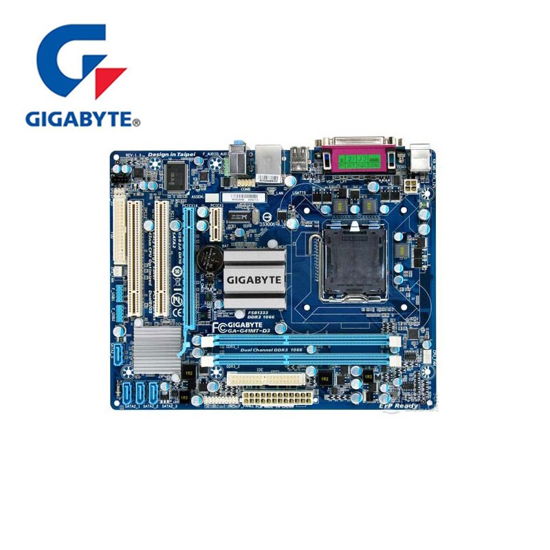 100% Gigabyte GA-G41MT-D3 Motherboard LGA 775 DDR3 8GB 1066Mhz Desktop Mainboard For Core 2 For Intel G41 D3 DDR3 G41MT D3 Used