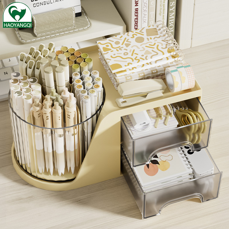 Trong suốt sáng tạo ngăn kéo lưu trữ Hộp sinh viên trang trí bàn làm việc cơ quan bút mỹ phẩm lưu trữ hộp sức chứa lớn đơn giản