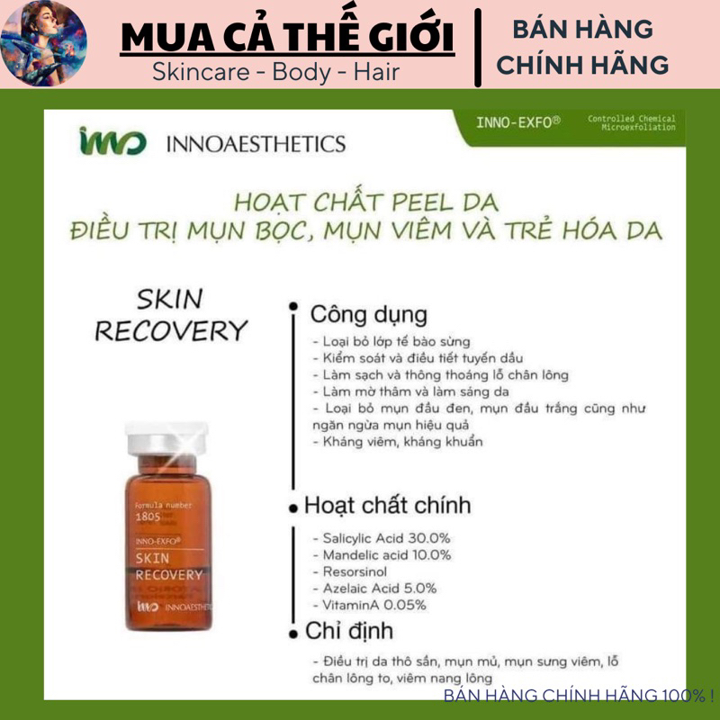 PEEL DA GIÚP GIẢM MỤN SKIN RECOVERY INNOAESTHETICS INNO 5ML