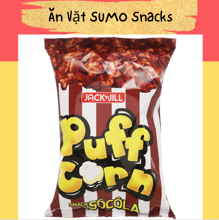 Bánh Snack Vị Socola Puff Corn 45g-Ăn Vặt Sumo Snack
