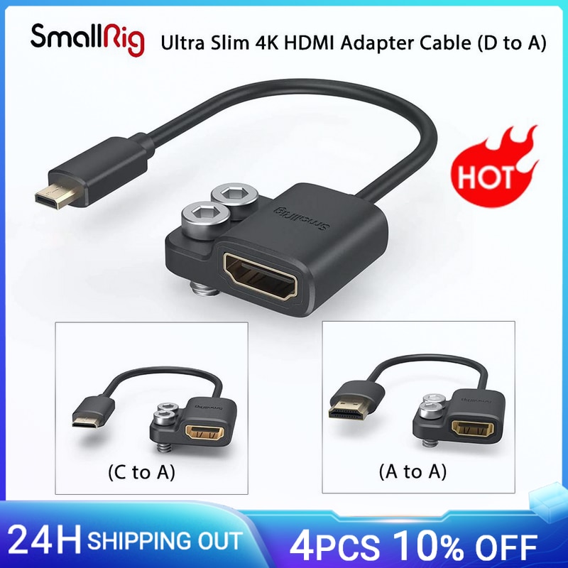 S smallrig siêu mỏng 4k bộ chuyển đổi a đến a/c đến a /d đến a cho bmpcc 4k 6k cho sony a7siii cho panasonic 3019/3020/3021