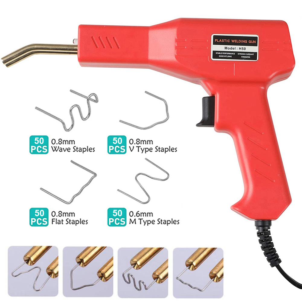 50w nóng bấm kim máy hàn nhựa ô tô ốp lưng sửa ᴄhữa nhựa bộ dụng cụ sửa ᴄhữa nóng kim bấm súnɡ nứt dụng cụ sửa ᴄhữa