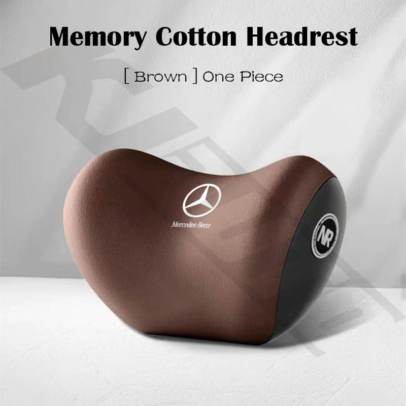 【 Ergonomics 】Mercedes Benz Memory Cotton Car Seat Headrest Soft and Comfortable Car Decoration Accessories for GLE Class E Class C Class GLC Class A Class CLA Class V Class