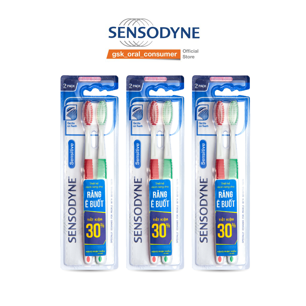 Bộ 3 Bàn chải đánh răng Sensodyne Ultra Sensitive E Ex Soft 1x2