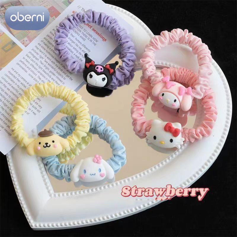 Oberni ngọt Sanrio dây buộc tóc KT mèo cô gái trái tim tóc đuôi ngựa Dây Buộc Tóc Mori nhỏ ruột nhẫn đa năng Băng cao su