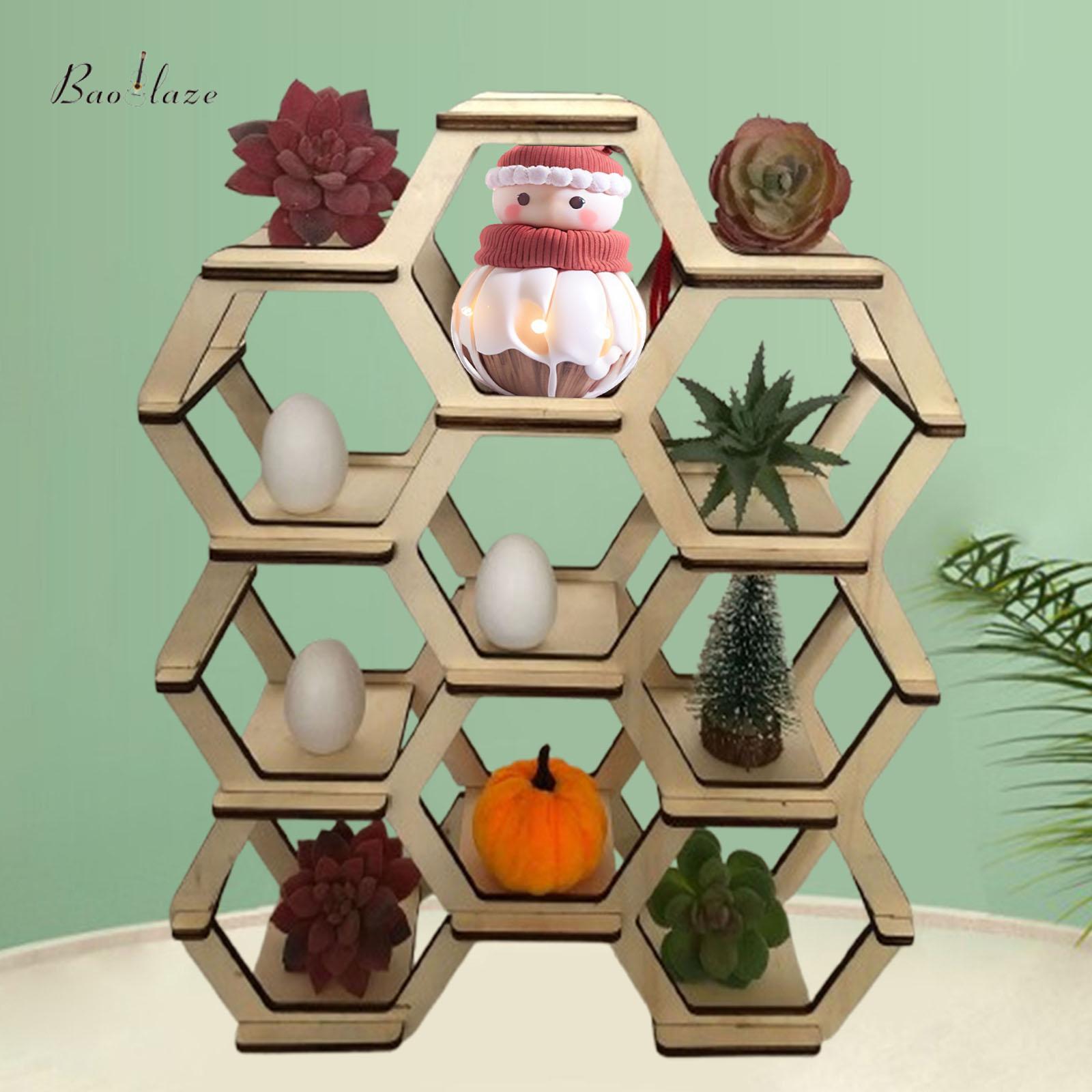 Baoblaze Honeycomb Shelf Easy to Use Wear Resistant Creative Multi Purpose Practical Display Rack for Plants Miscellaneous Items Dolls ราคา 20,675 บาท*ส่งฟรี