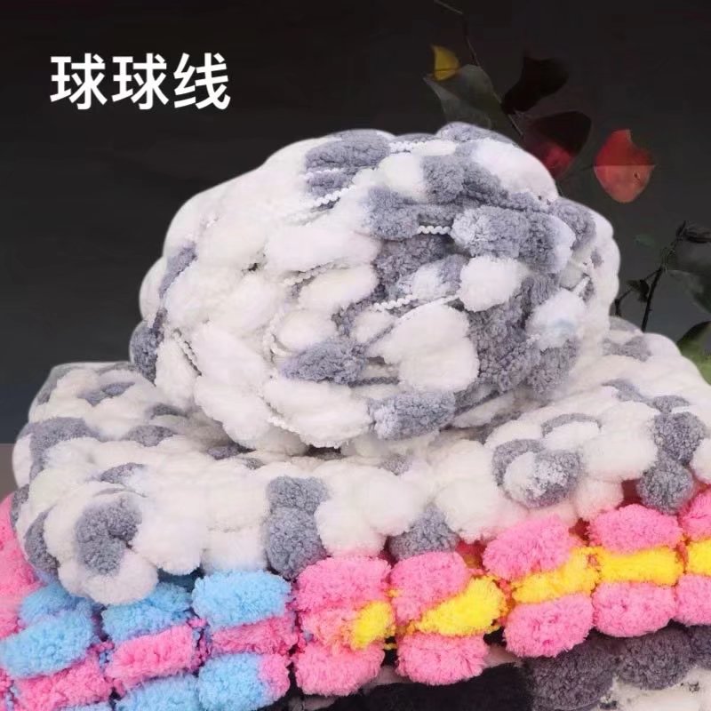 Quả Bóng Lớn, Sợi Len Dày, Vòng, Kim Móc, Đệm Ghế Sofa, Thảm Trải Sàn, Túi Nguyên Liệu Đan Tự Làm Thủ Công