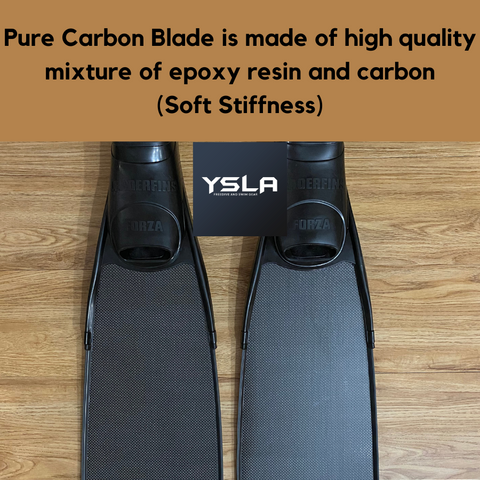 Soft Stiffness Leaderfins Pure Carbon Long Freedive Fins