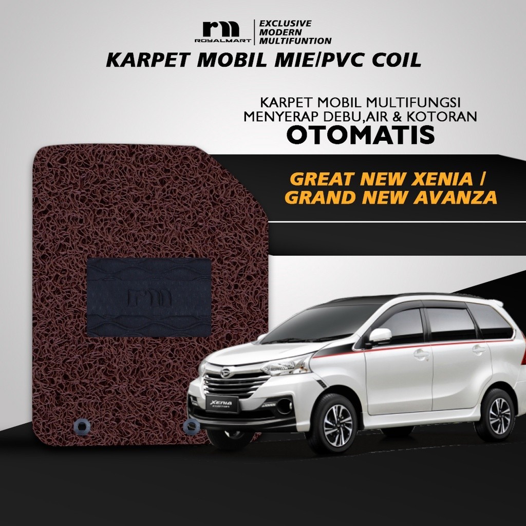 Royal Mart Karpet Mobil DAIHATSU GREAT NEW XENIA/GRAND NEW AVANZA 1&2 WARNA/Carpet Mie Bihun Premium Keset PVC Anti Slip Aksesoris Interior Mobil Harga 646,200 rupiah*Gratis Ongkir