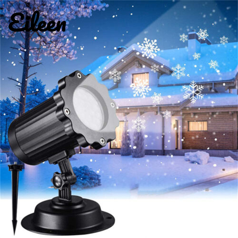 4 wát LED bông tuyết đèn chiếu 110-240V IP65 độ sáng cao không thấm nước họa tiết bông tuyết đèn máy chiếu ngoài trời cho trang trí Giáng sinh
