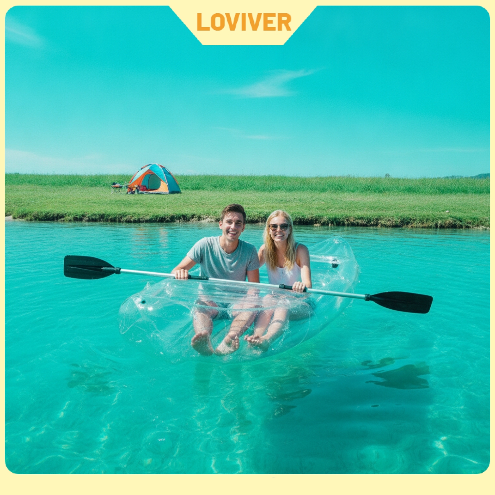 LOVIVER 2-Person Kayak with Seats Easy Storage Inflatable Kayak Portable Boat Lightweight for Couples, Outdoor Enthusiasts, Lakes, Calm Water, Camping ราคา 16,120 บาท*ส่งฟรี
