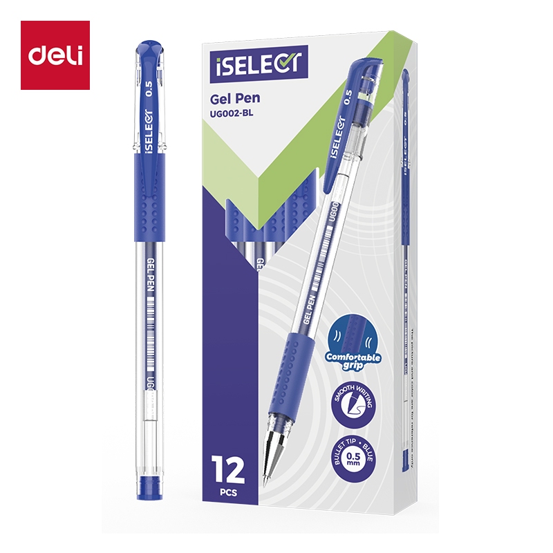 Deli I-Select Gel Pen Serbaguna / All Purpose Gel Pen 0.5mm UG002