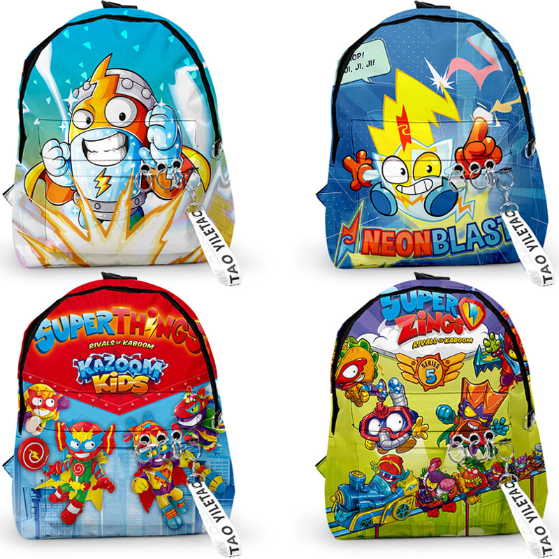 Super Zings 9 Backpack Teenager Boys Girls School Bag Cartoon 3D Print  Bookbag Mochila Super Things