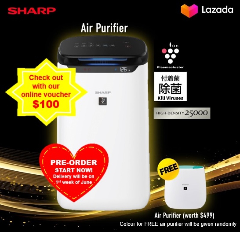 Sharp Air Purifier FP-J60E-W *PRE-ORDER start NOW, Delivery in early JUNE* Singapore