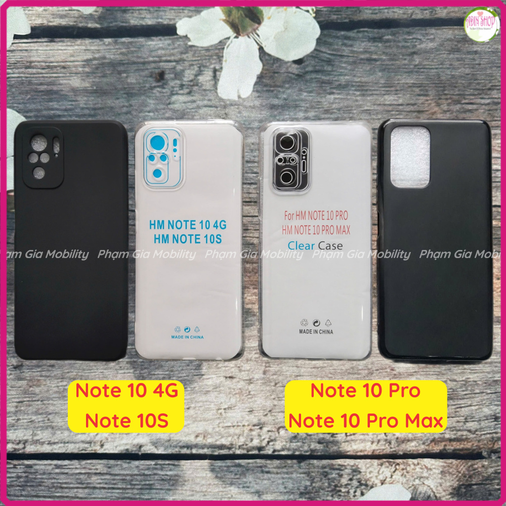 Ốp lưng dành cho Xiaomi Redmi Note Note10 10 10S Pro max Promax 4G dẻo trong, dẻo đen bảo vệ cam cao cấp, bền đẹp