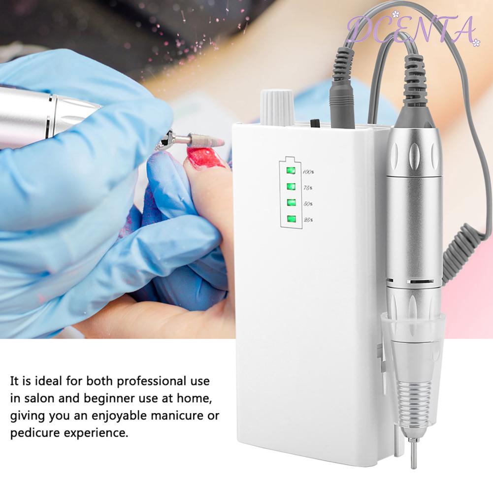 DCENTA เครื่องเจาะเล็บไฟฟ้าแบบชาร์จไฟแบบพกพา 30000 RPM เครื่องทำเล็บมือเล็บไร้สาย ราคา 3,303 บาท*ส่งฟรี