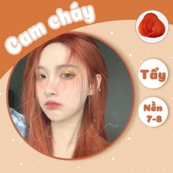 Thuốc nhuộm tóc màu Cam cháy  - Cần tẩy tóc, lên từ nền vàng sậm