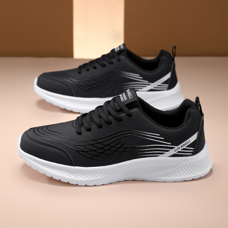 Men's Fashion Sneaker Shoes Sports Shoes Black Shoes for Men Casual Versatile Running Shoes Men's Shock-absorbing Lightweight Mesh Shoes - 4
