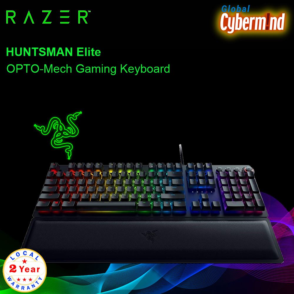RAZER Huntsman Elite - RZ03-01870100-R3M1 OPTO-Mech Gaming Keyboard ( Brought to you by Cybermind ) Singapore