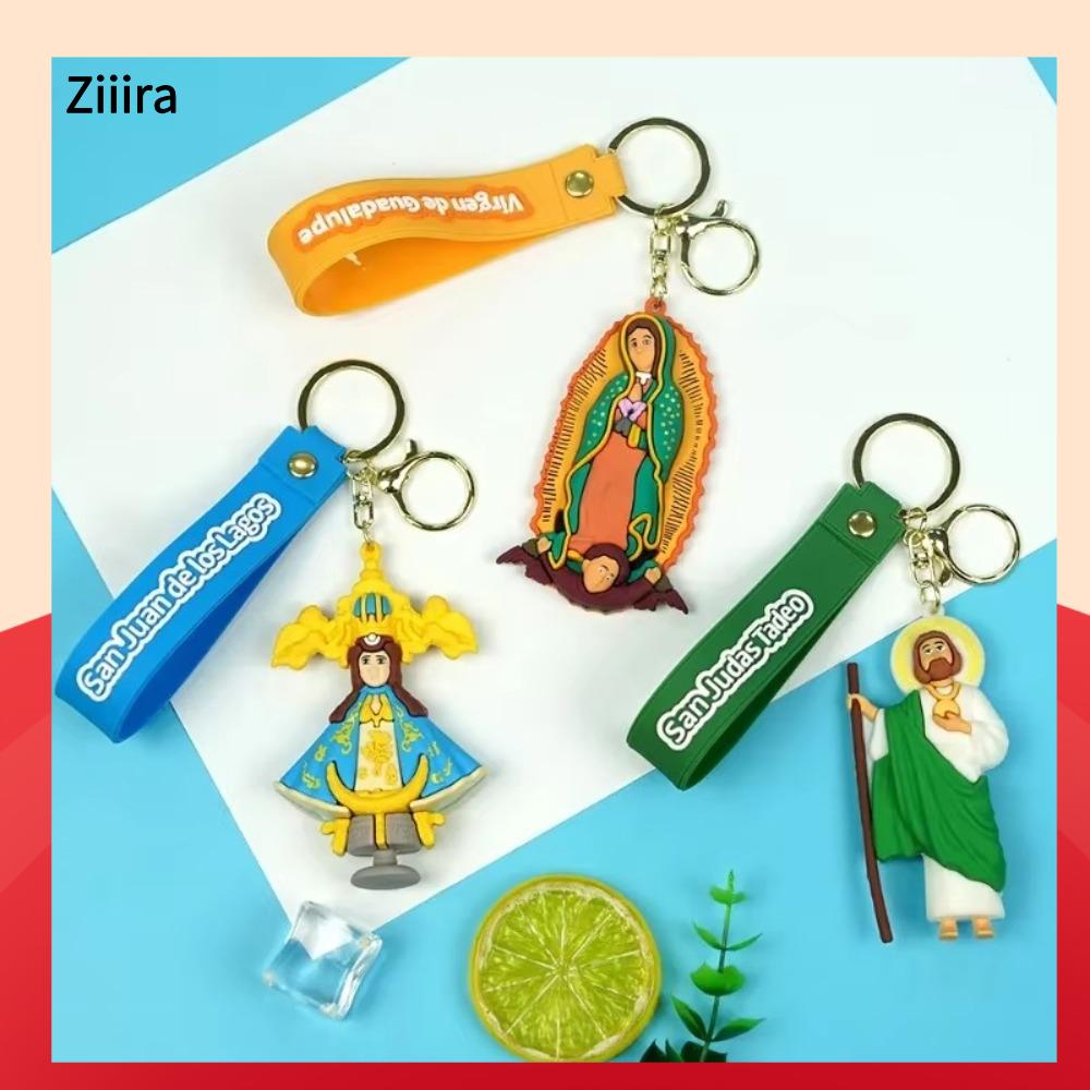 Ziiira búp bê dễ thương Jesus Keyring búp bê Matryoshka Đức Mẹ Đồng Trinh Anime Keychain chìa khóa x