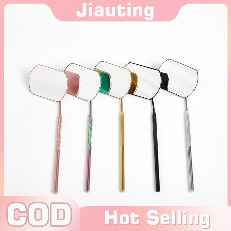 Jiauting 1 chiếc gương lông mi Gương trang điểm lớn gương có tay cầm dài làm đẹp phóng to