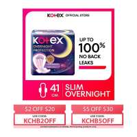 Kotex Soft And Smooth Slim Overnight Wing Heavy Flow Sanitary Pad 41cm 14S