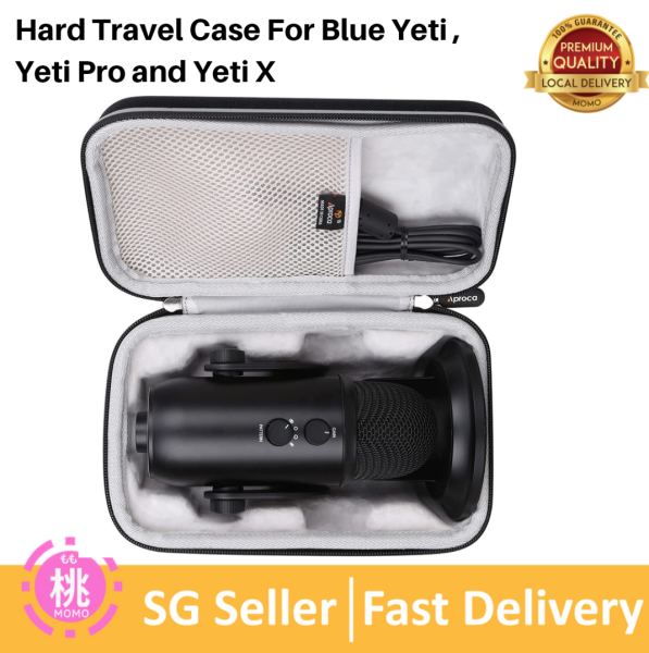 Microphone Shock resistance Case Compatible with Blue Yeti and blue yeti X Premium USB Mic, Carrying Storage Holder Fits for Cables and Other Accessories Singapore