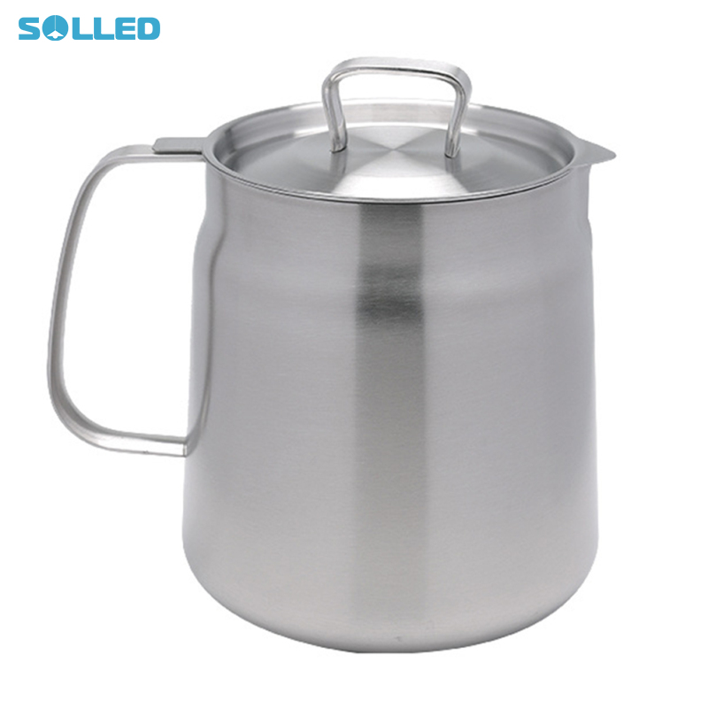 304 Stainless Steel Oil Filter Pot 1.5L/2L Large Capacity Versatile Grease Strainer Container With Dust-Proof Lid Easy Grip Handle Strainer For Kitchen Cooking Frying Oil ราคา 736 บาท*ส่งฟรี