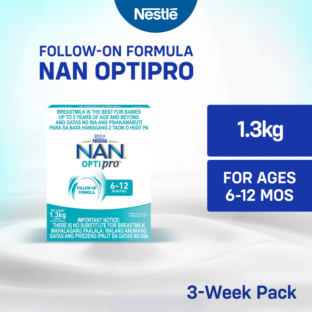 NAN OPTIPRO Two Follow-on Formula Milk Powder for 6-12 Months Old 1.3kg