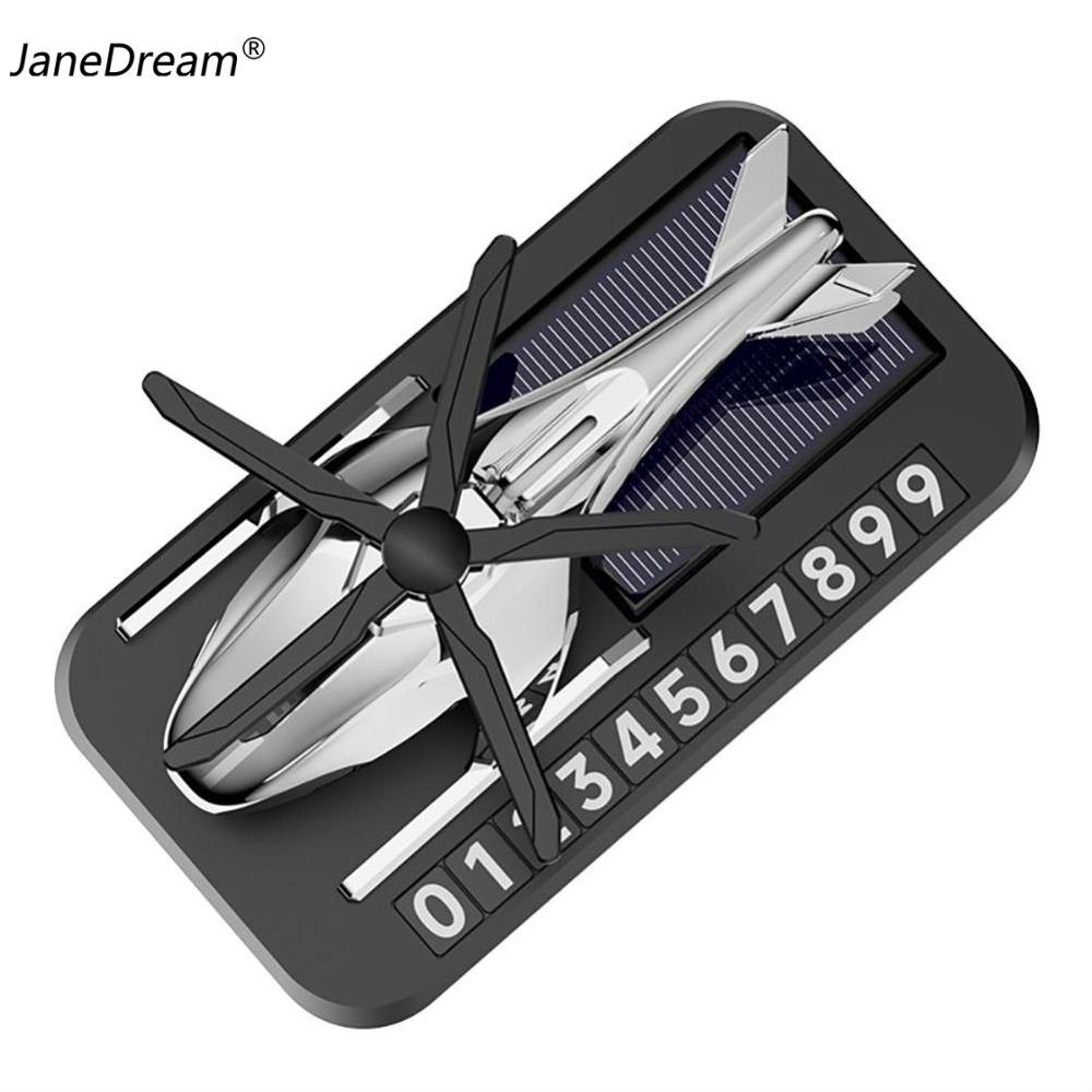 Janedream Máy làm mát không khí trên xe hơi nội thất năng lượng mặt trời hương thơm Máy bay trực thăng đồ trang trí với biển số trang trí nội thất xoay máy khuếch tán tinh dầu cho văn phòng nhà cửa