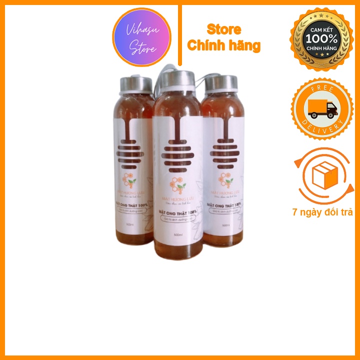 Mật ong Hương Lưu nguyên chất 100% Cho Cả Người Tiểu Đường 500ml [Vihasu Store]