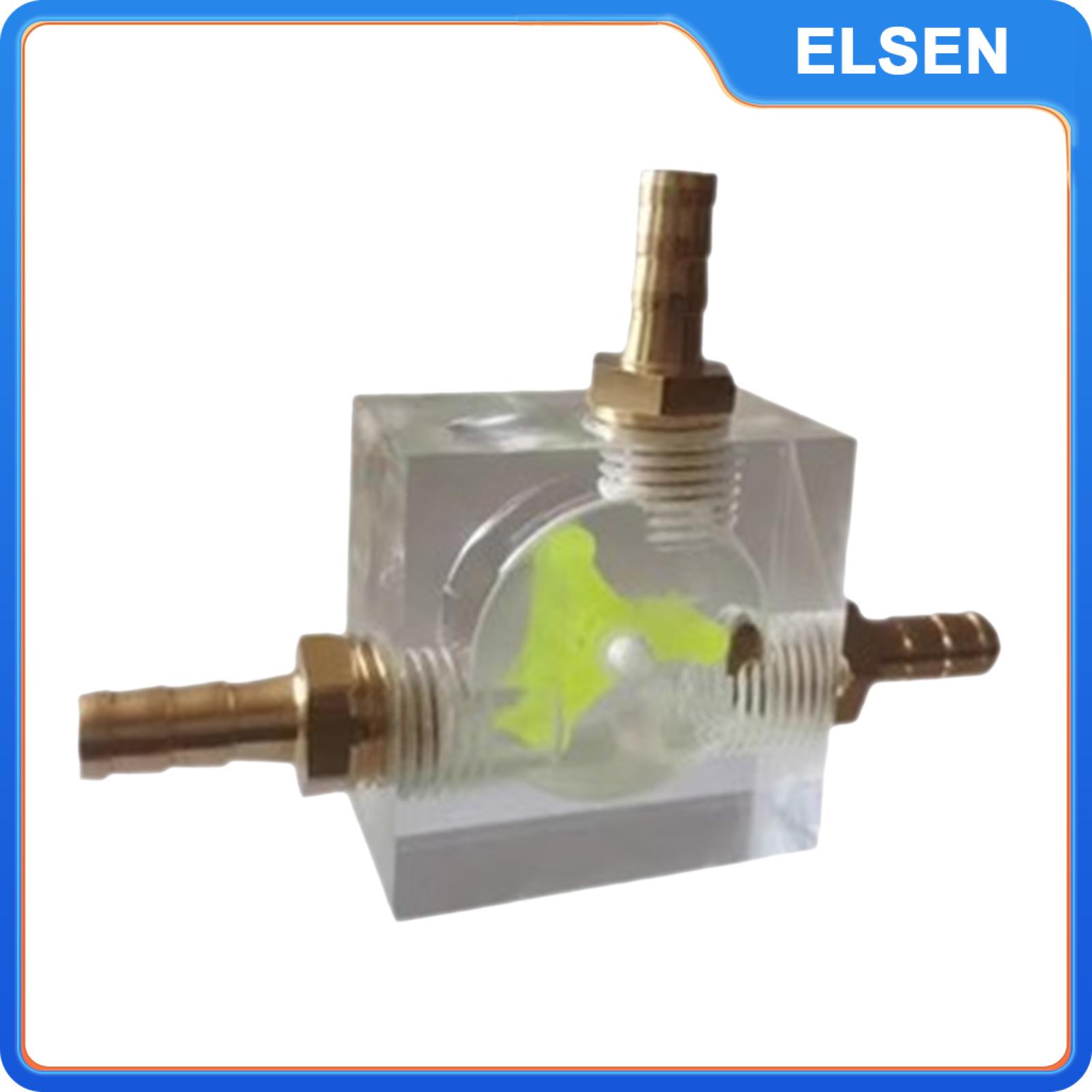 ELSEN 8mm Water Flow Indicator Water Flow Meter Gauge Acrylic Multipurpose G1/4 inch Thread Water Cooling Meter for PC Presyo  273 Piso*Libreng Shipping
